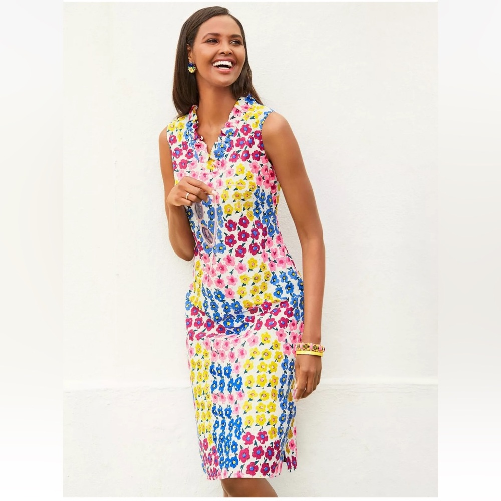 Talbots Petite Floral Eyelet Shift Dress